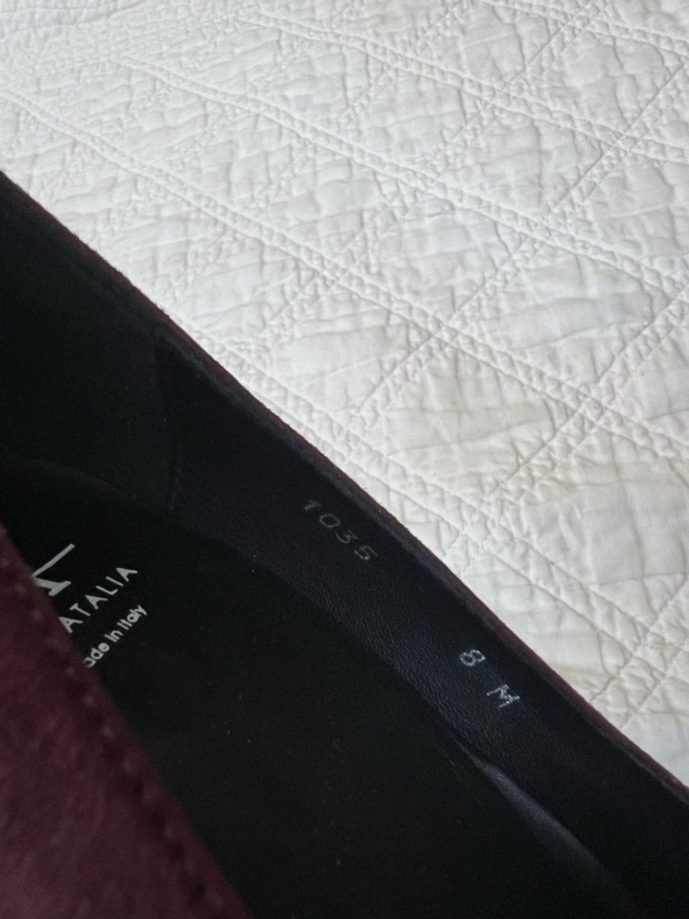 Aquatalia Burgundy Suede Block Heel Pumps - Picture 6 of 7